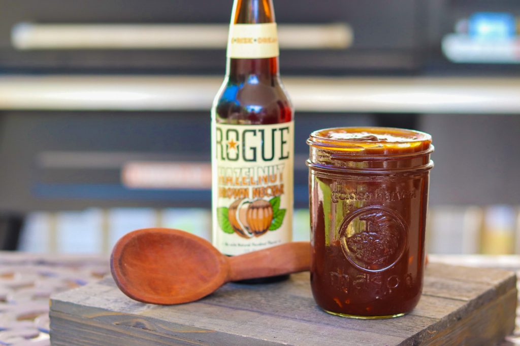 Rogue beef Honey Nectar BBQ Sauce in a Jar