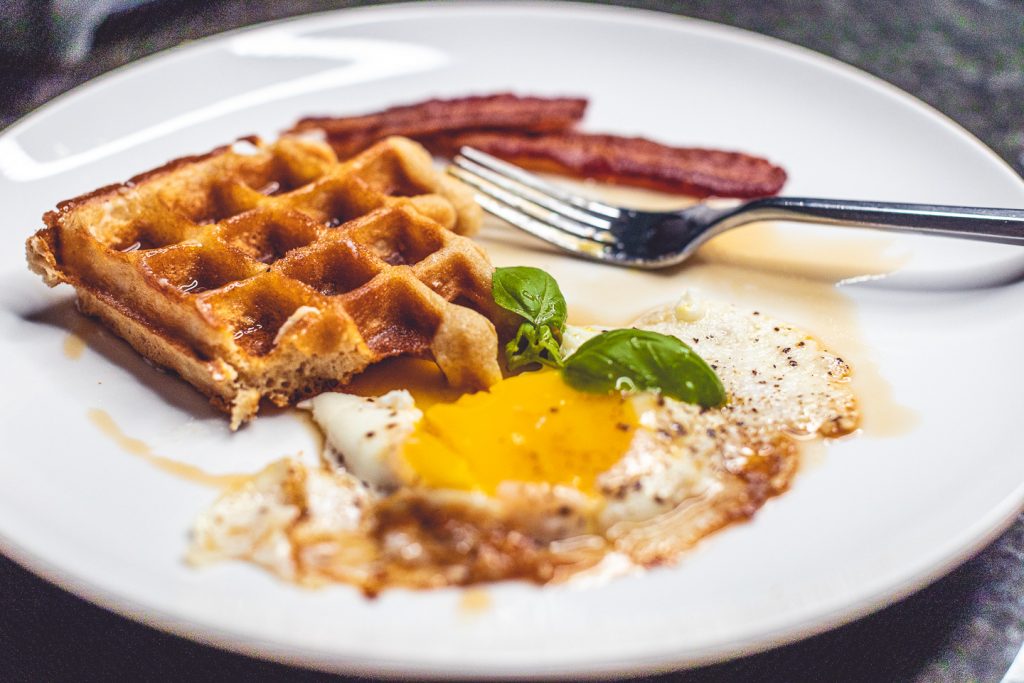 waffle breakfast plate
