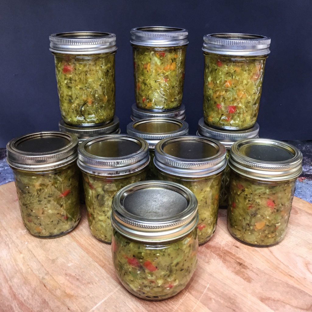 half pints canned zucchini relis