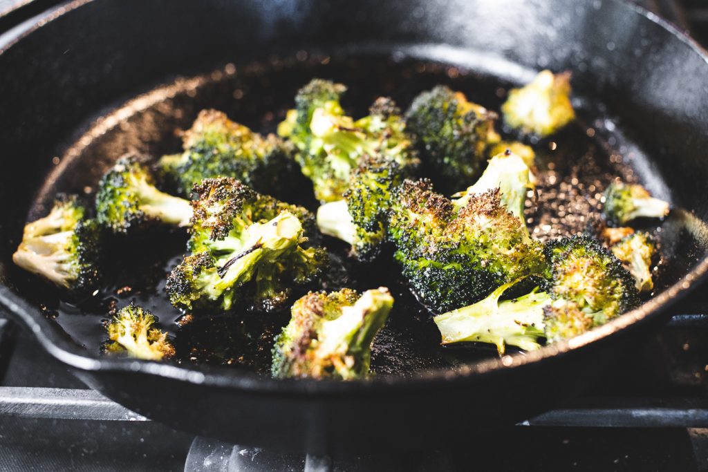 finished roasted broccoli