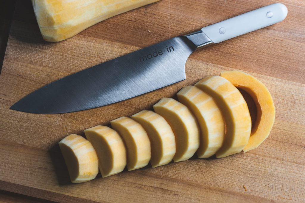 slided butternut squash with made-in knife 02